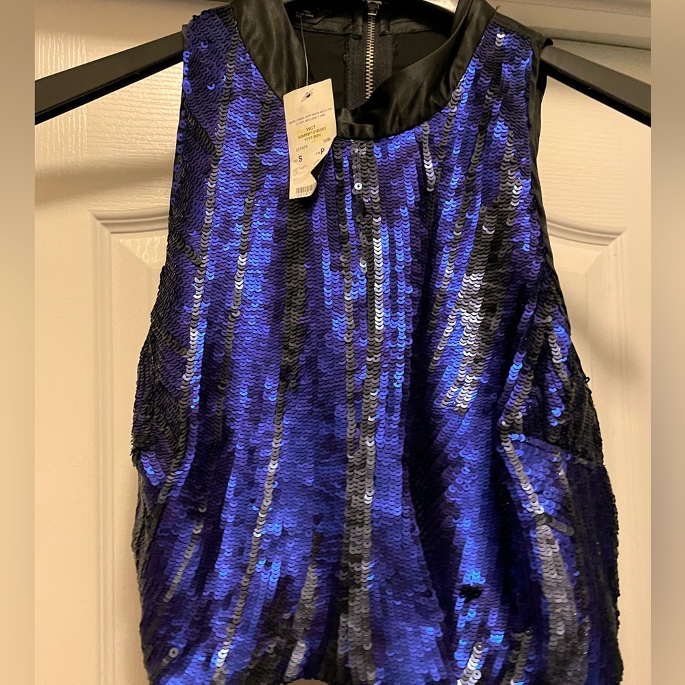 Bebe sequin crop top